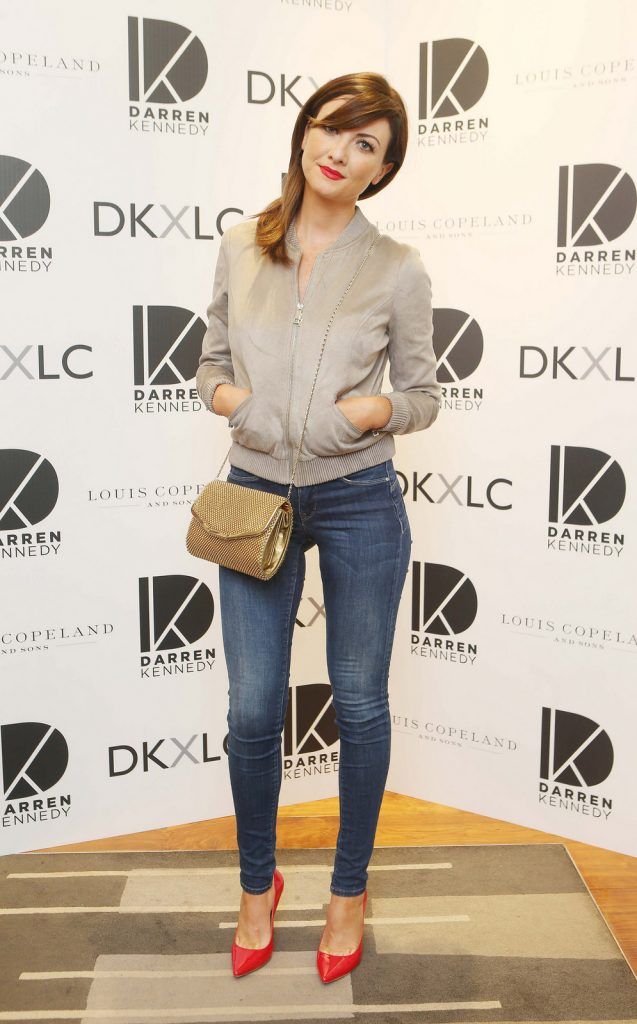 Jennifer Maguire pictured at the launch of the Darren Kennedy collection for Louis Copeland at the Louis Copeland store on Wicklow Street.  Guests enjoyed signature World Class cocktails specifically crafted by Diageo Reserve. Photo: Leon Farrell/Photocall Ireland. 