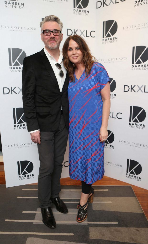 Paul McLoone and Tara Farrell pictured at the launch of the Darren Kennedy collection for Louis Copeland at the Louis Copeland store on Wicklow Street.  Guests enjoyed signature World Class cocktails specifically crafted by Diageo Reserve. Photo: Leon Farrell/Photocall Ireland.