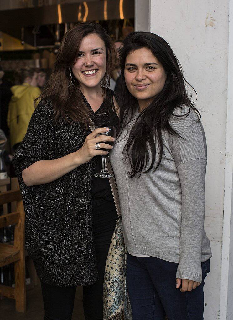 Enya McGuiness & Belle Supiana from Mangetout Food & Travel pictured at the launch of The Happy Pears new book "The World of The Happy Pear" in the Fumbally Cafe. Photo Sean Cahill. 