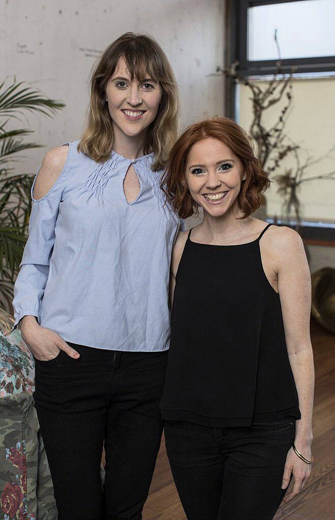 Siobhan Scanlon & Ann-Marie Griffin pictured at the launch of The Happy Pears new book "The World of The Happy Pear" in the Fumbally Cafe. Photo Sean Cahill. 