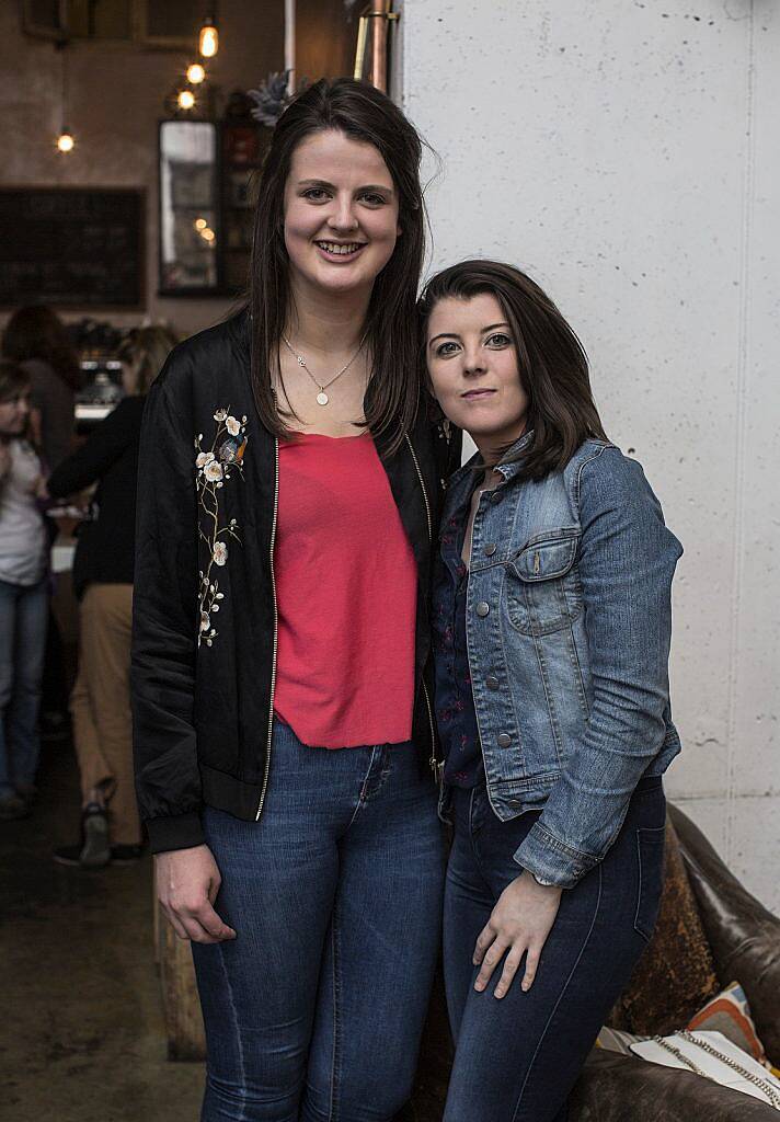 Roisin O’Connor & Hannah Mangan pictured at the launch of The Happy Pears new book "The World of The Happy Pear" in the Fumbally Cafe. Photo Sean Cahill. 