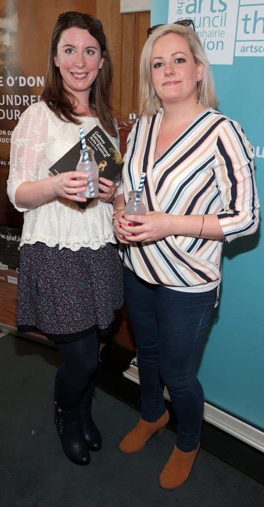 Gillian Lamb and Paula Cremin at the Absolut reception for the Galway International Arts Festival programme launch at Cleaver East,Dublin.Picture:Brian McEvoy.