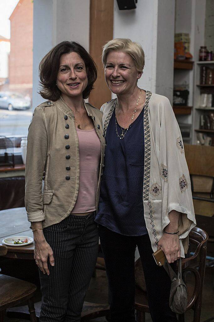 Lisa Quish & Tess Carr pictured at the launch of The Happy Pears new book "The World of The Happy Pear" in the Fumbally Cafe. Photo Sean Cahill. 