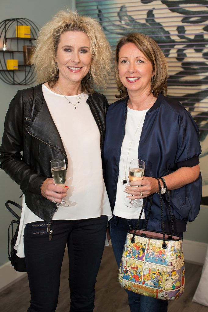 Tanya  McGilligan & Mags Power pictured at the launch of Claudine King Brows & Beauty, 22 South William Street. Photo: Anthony Woods..