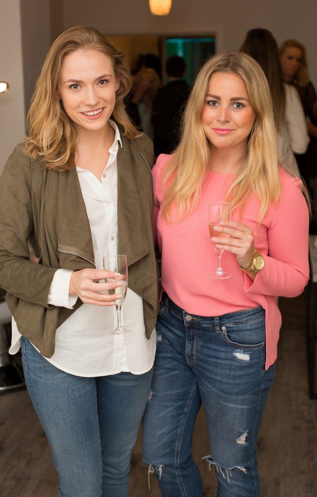 Michelle Harrison & Keva Doyle pictured at the launch of Claudine King Brows & Beauty, 22 South William Street. Photo: Anthony Woods..