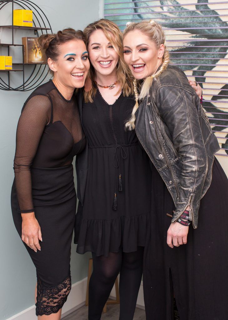 Gill McCann , Annie Keogh & Lisa Thompson pictured at the launch of Claudine King Brows & Beauty, 22 South William Street. Photo: Anthony Woods..
