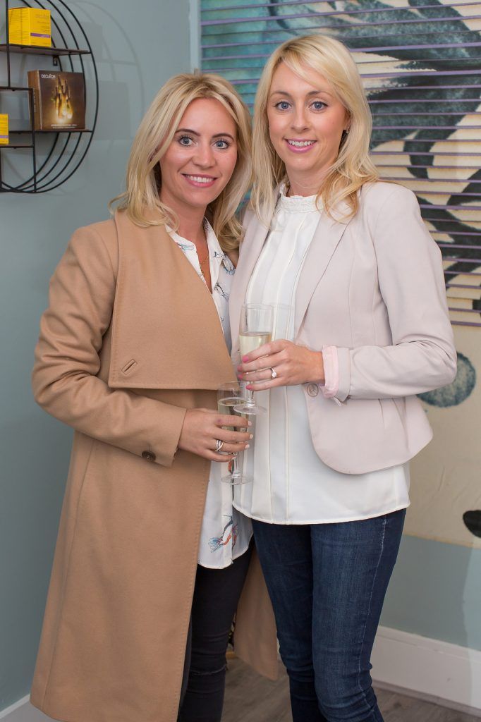 Suzanne McCaffrey & Caroline White pictured at the launch of Claudine King Brows & Beauty, 22 South William Street. Photo: Anthony Woods..