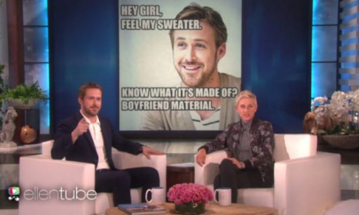 Ryan Gosling shows 'new baby pic' and talks 'Hey Girl' meme