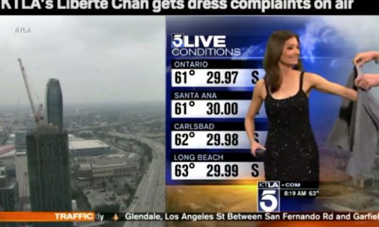 Is this weather reporter's dress really unsuitable for TV?