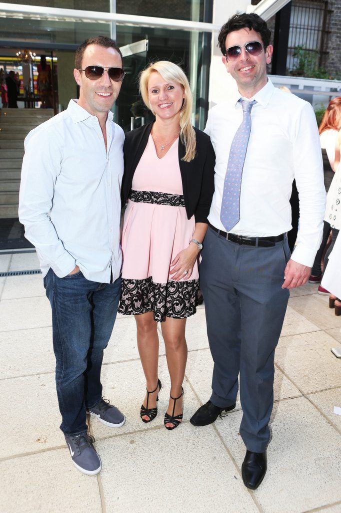Pictured last in Dublin's Morrison Hotel were Darragh O Murchu , Fiona Burns and Lional McCarthy at the launch of the Morrison Summer Menu.Photo: Leon Farrell/Photocall Ireland.