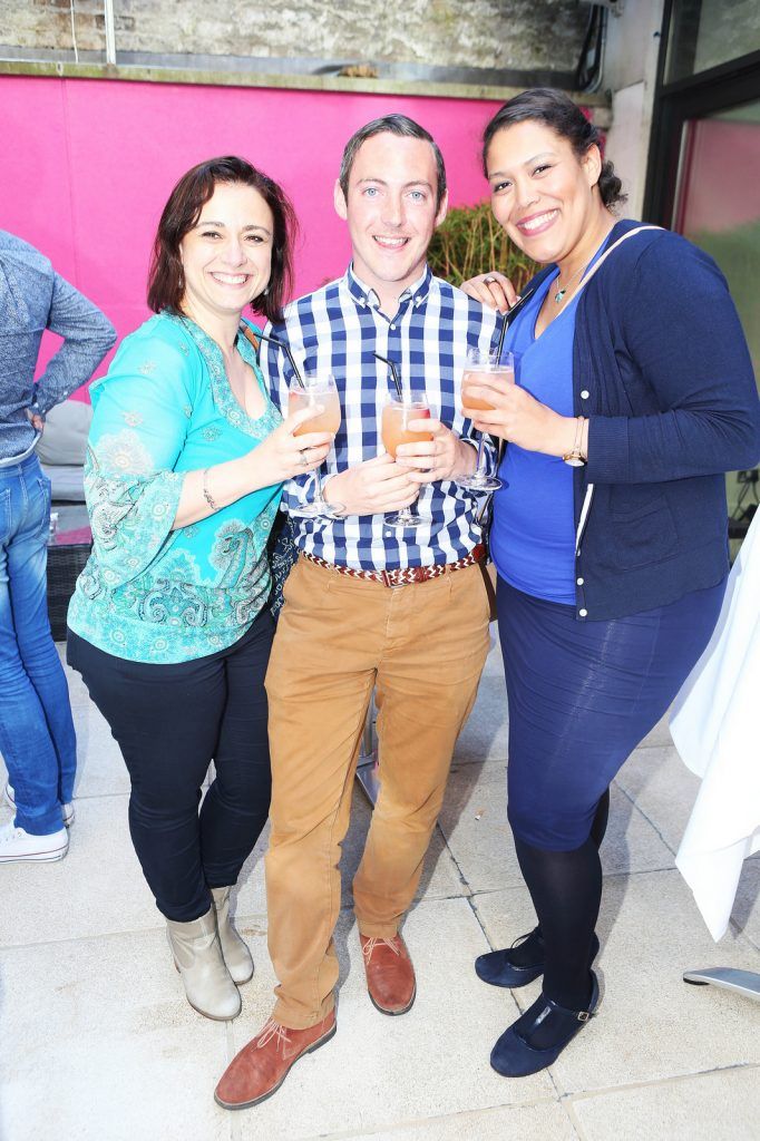 Pictured last in Dublin's Morrison Hotel were Alessia Alfieroni , Michael Dalton and Sandy Schlossbauer at the launch of the Morrison Summer Menu.Photo: Leon Farrell/Photocall Ireland.