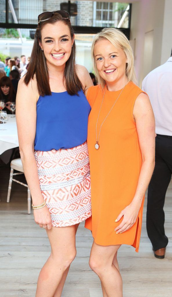 Pictured last in Dublin's Morrison Hotel were Laura Buckley and Ciara Casey at the launch of the Morrison Summer Menu.Photo: Leon Farrell/Photocall Ireland.