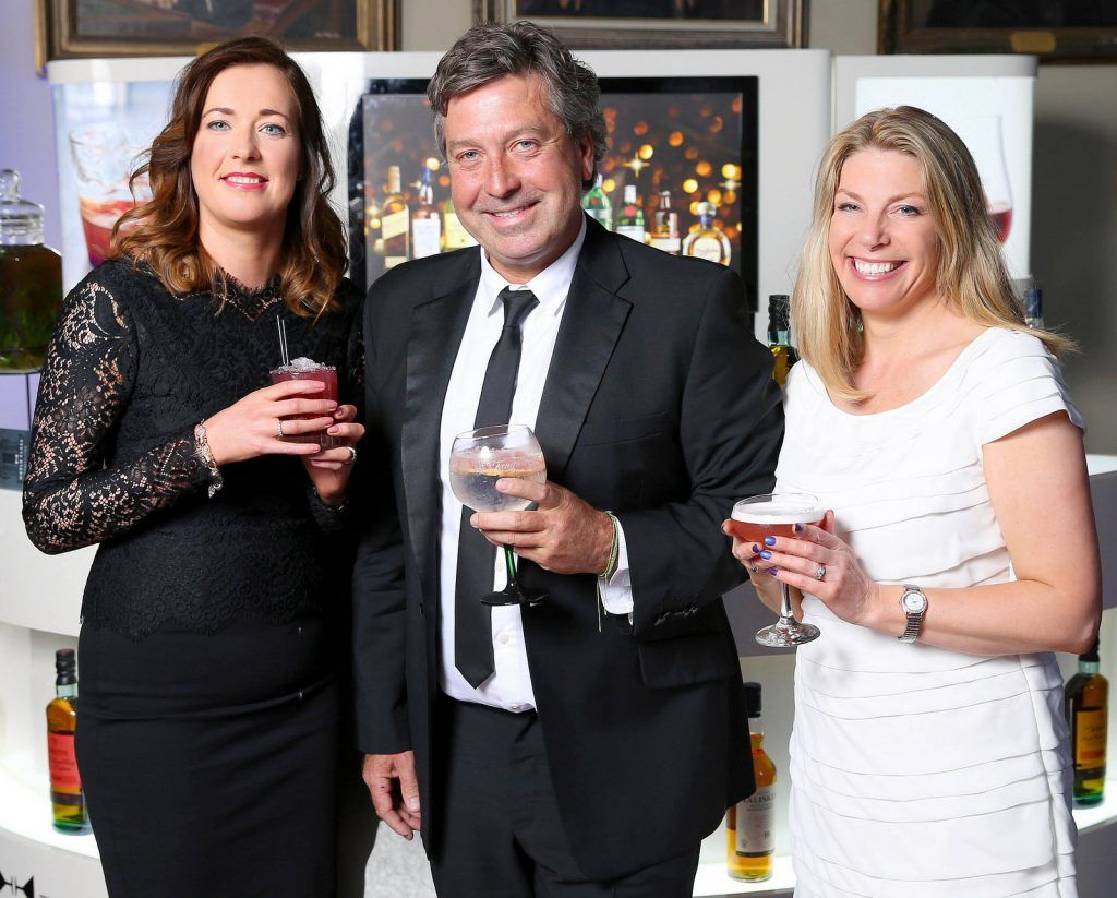 Pictured are Anne Marie Phillips, John Torode and Trisha Feely as Andrew Dickey representing The Merchant Hotel's Cocktail Bar in Belfast was crowned as the World Class Irish Bartender of the Year 2016 at the World Class Irish Final which took place in The Kings Inns.

Pic: Marc O'Sullivan