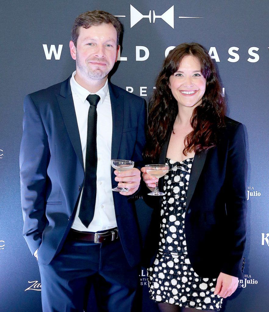 Pictured are Martin Holec and Grace Davis as Andrew Dickey representing The Merchant Hotel's Cocktail Bar in Belfast was crowned as the World Class Irish Bartender of the Year 2016 at the World Class Irish Final which took place in The Kings Inns.


Pic: Marc O'Sullivan