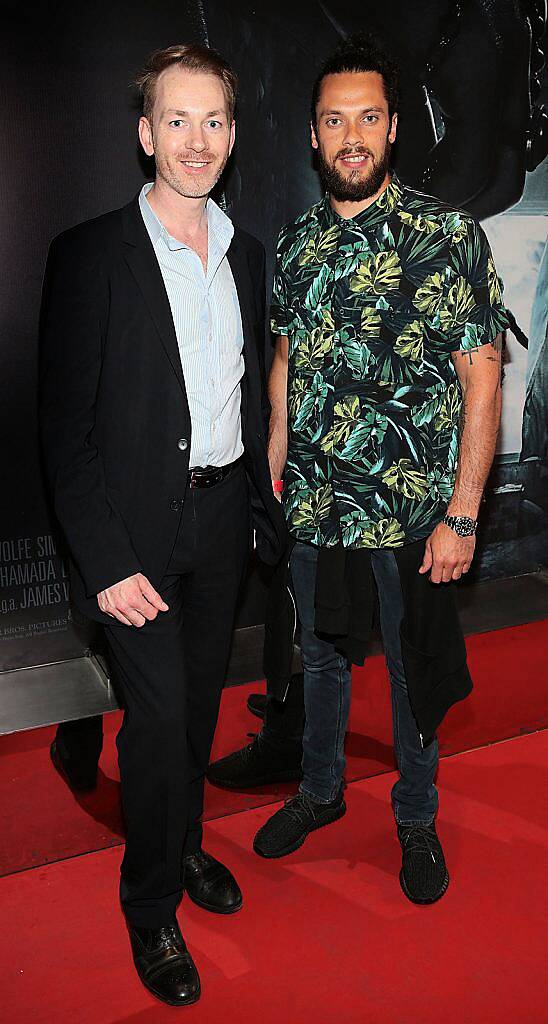 Patrick Moynan and Carl Shaaban  pictured at The Irish premiere screening of The Conjuring 2 at The Lighthouse Cinema..Picture:Brian mcEvoy.