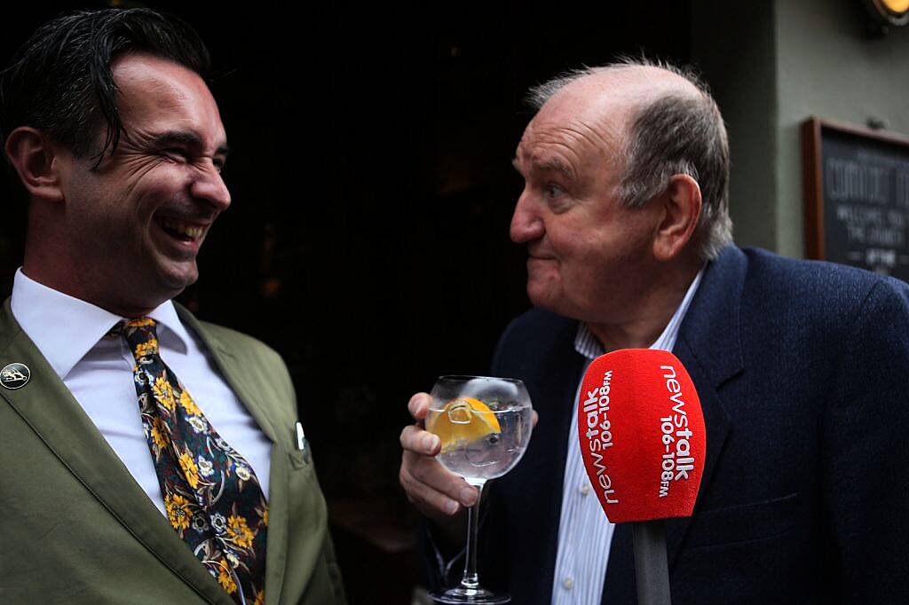 Oisin Davis, George Hook at the launch of the Irish Gin and Tonic Fest in Coppinger Row