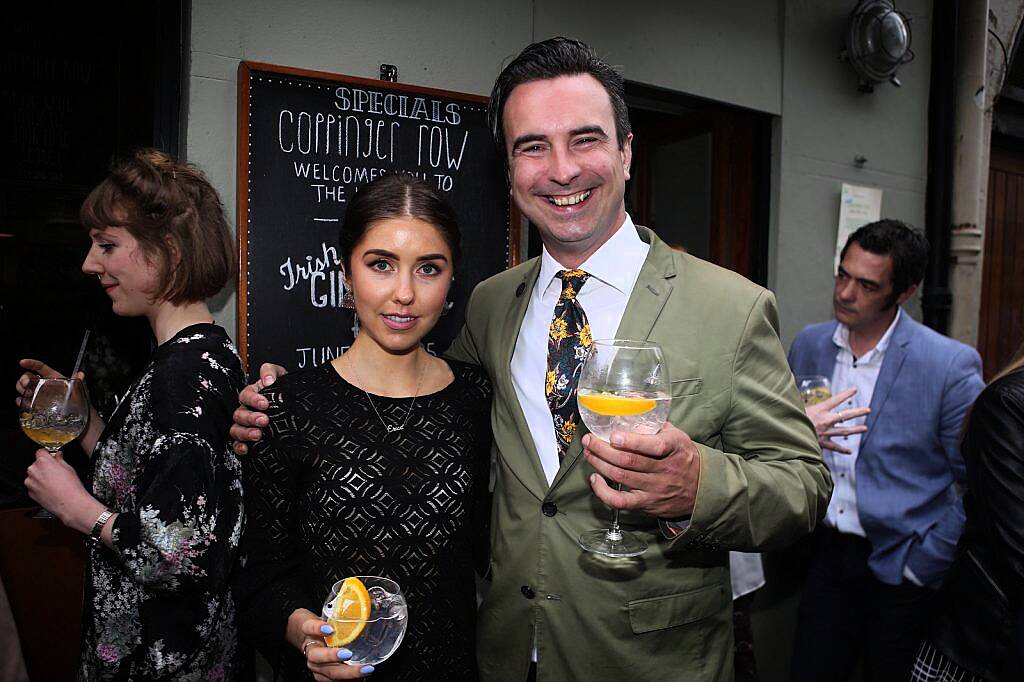 Erica Bracken, Oisin Davis at the launch of the Irish Gin and Tonic Fest in Coppinger Row