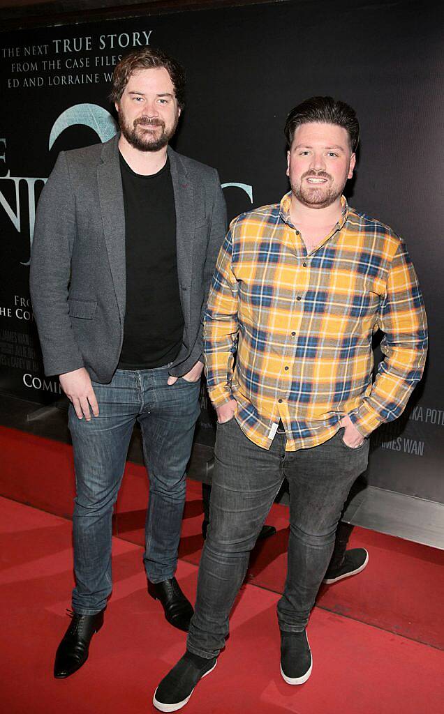 Cormac Moore and Thomas Crosse  pictured at The Irish premiere screening of The Conjuring 2 at The Lighthouse Cinema..Picture:Brian mcEvoy.