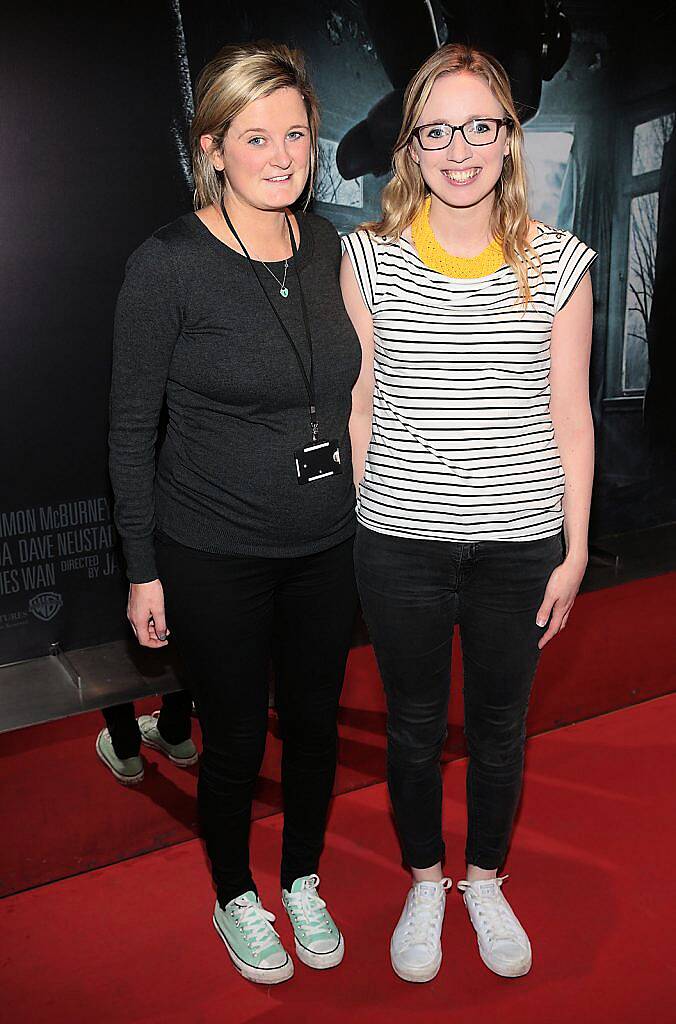 Aoife Kavanagh and Aoife Mulhall  pictured at The Irish premiere screening of The Conjuring 2 at The Lighthouse Cinema..Picture:Brian mcEvoy.