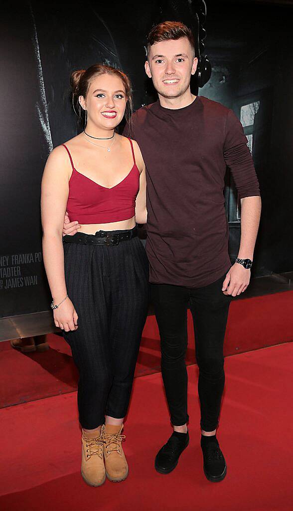 Kristen O Neill and Sean o Donovan  pictured at The Irish premiere screening of The Conjuring 2 at The Lighthouse Cinema..Picture:Brian mcEvoy.