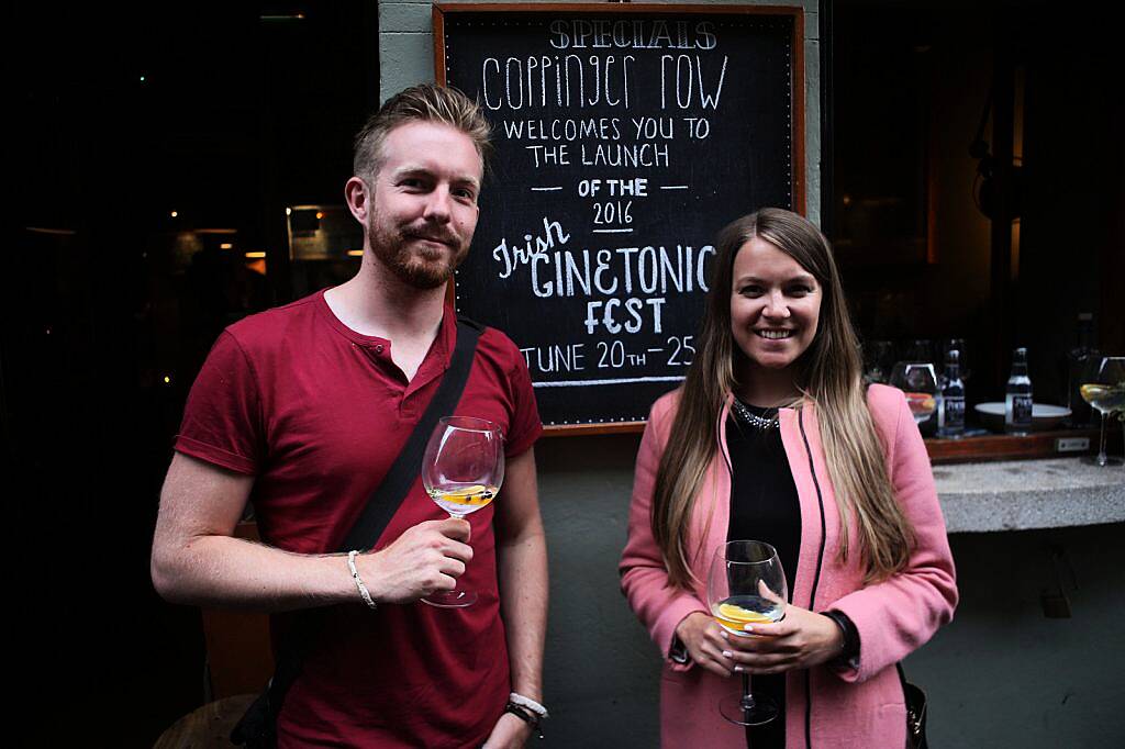  PJ Rankin, Louise Rankin at the launch of the Irish Gin and Tonic Fest in Coppinger Row