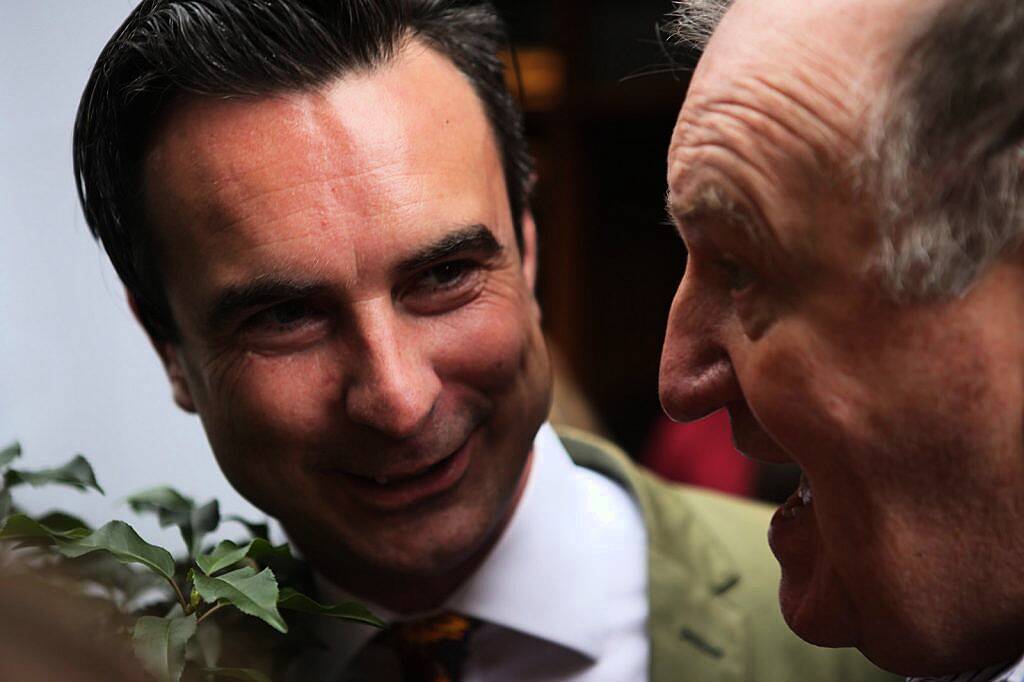 Oisin Davis, George Hook at the launch of the Irish Gin and Tonic Fest in Coppinger Row