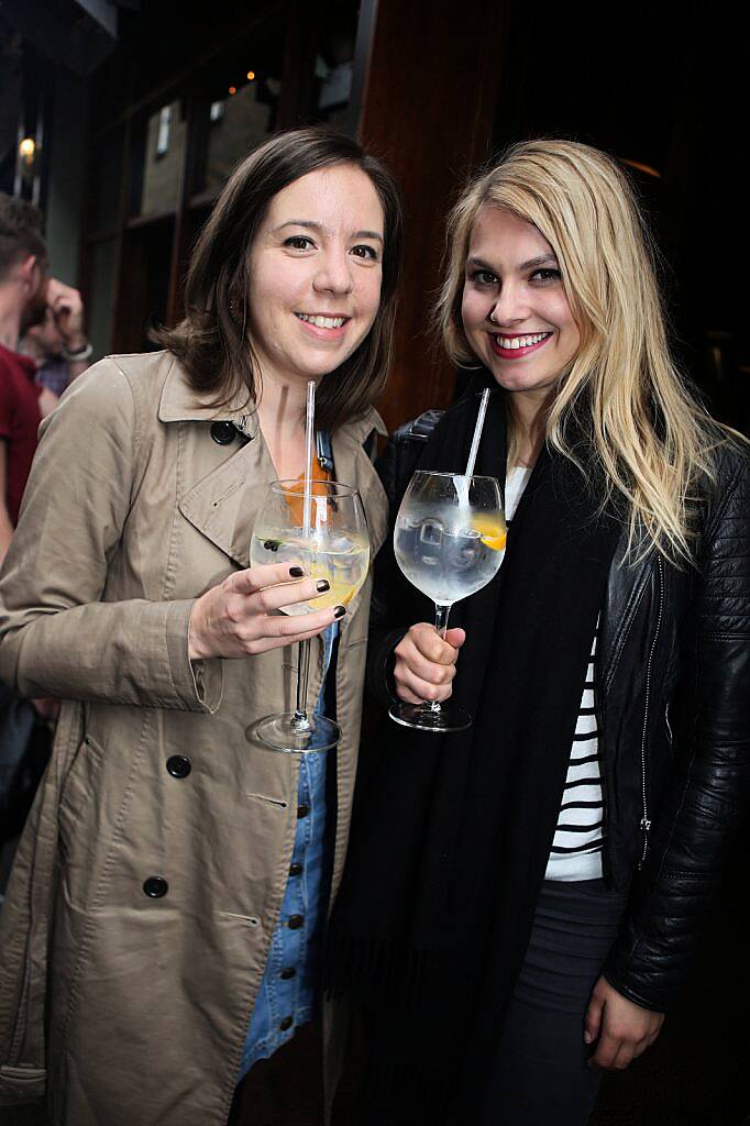 Rebecca MacDonald, Misha Juklova at the launch of the Irish Gin and Tonic Fest in Coppinger Row