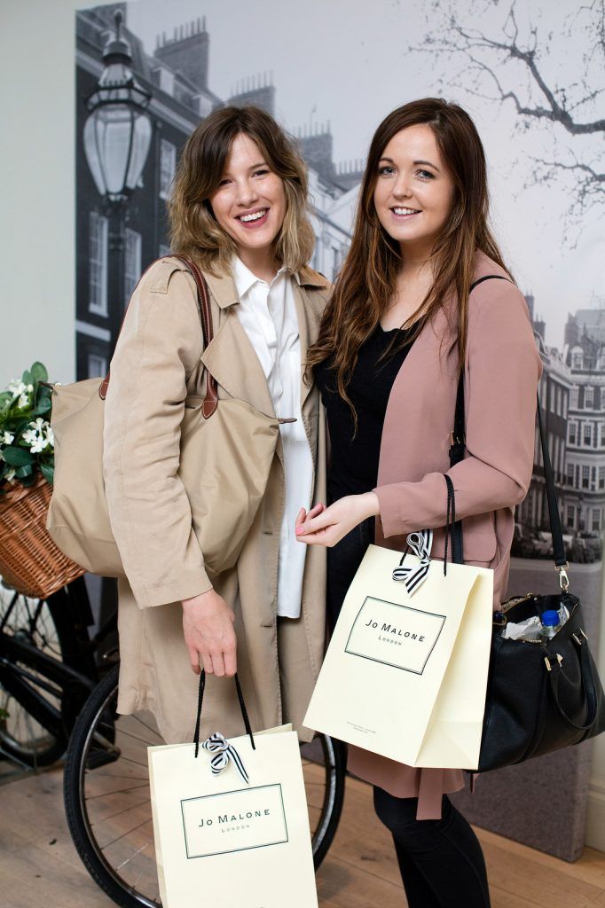 Denise Smith & Elle Gordon pictured  at the Jo Malone London 'Basil & Neroli' launch in the Morrison Hotel Dublin. Photo: Anthony Woods