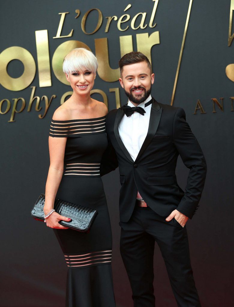 
Amanda Darcy-Solan and Deric OhArtagain, pictured at the 50th anniversary L’Oreal Colour Trophy held in the Convention Centre, Dublin. Pic. Robbie Reynolds
