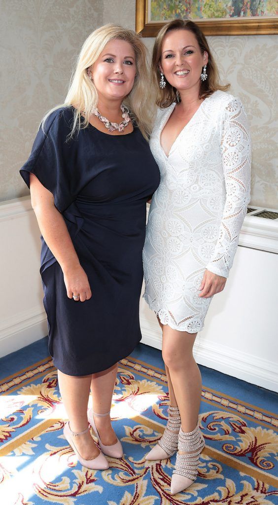 Anita Whyte and Nicky Grendon at the annual Cari Charity Summer lunch at The Shelbourne Hotel,Dublin..Picture :Brian McEvoy.