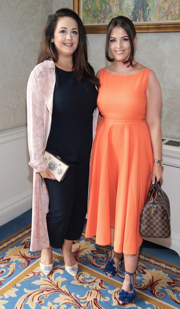 Anna Cunningham  and Emma Fitzpatrick at the annual Cari Charity Summer lunch at The Shelbourne Hotel,Dublin..Picture :Brian McEvoy.