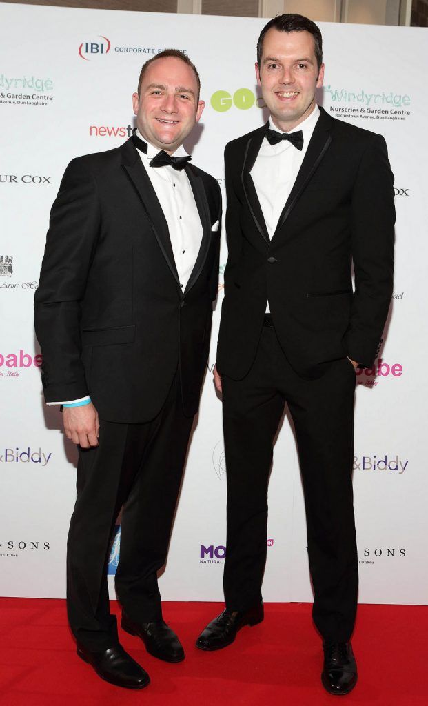 Dermot Power and David Fry  at The June Ball in aid of the Irish Motor Neurone Disease Association at The Doubletree Hilton Hotel Dublin..Pictures :Brian McEvoy.
