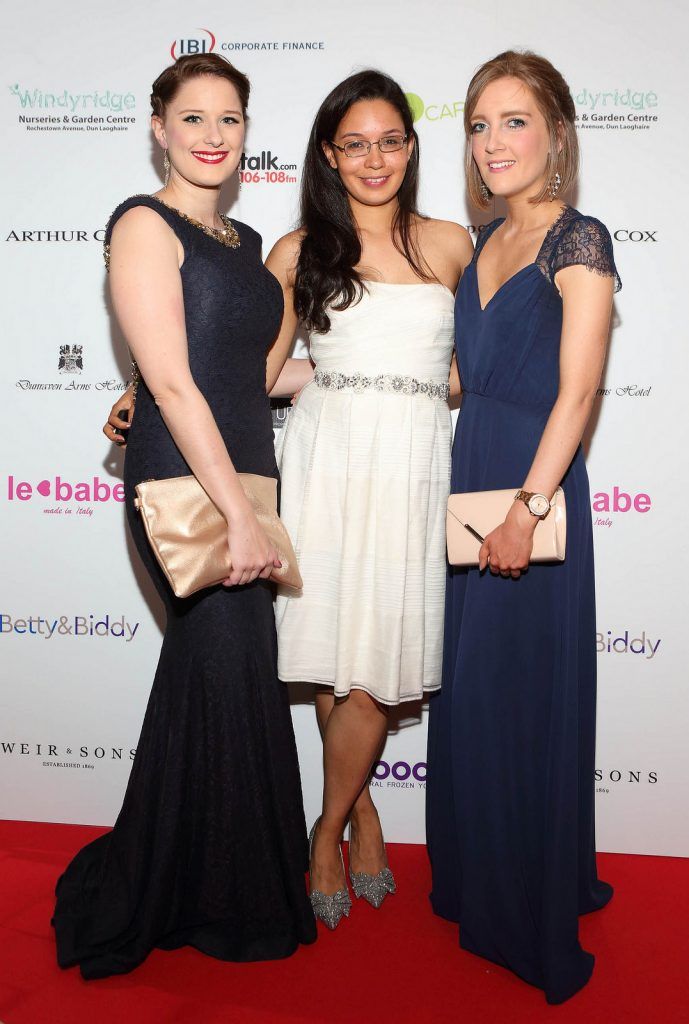 Kathryn McClune, Darshini Ramasubbu and Fiona Lamrock  at The June Ball in aid of the Irish Motor Neurone Disease Association at The Doubletree Hilton Hotel Dublin..Pictures :Brian McEvoy.