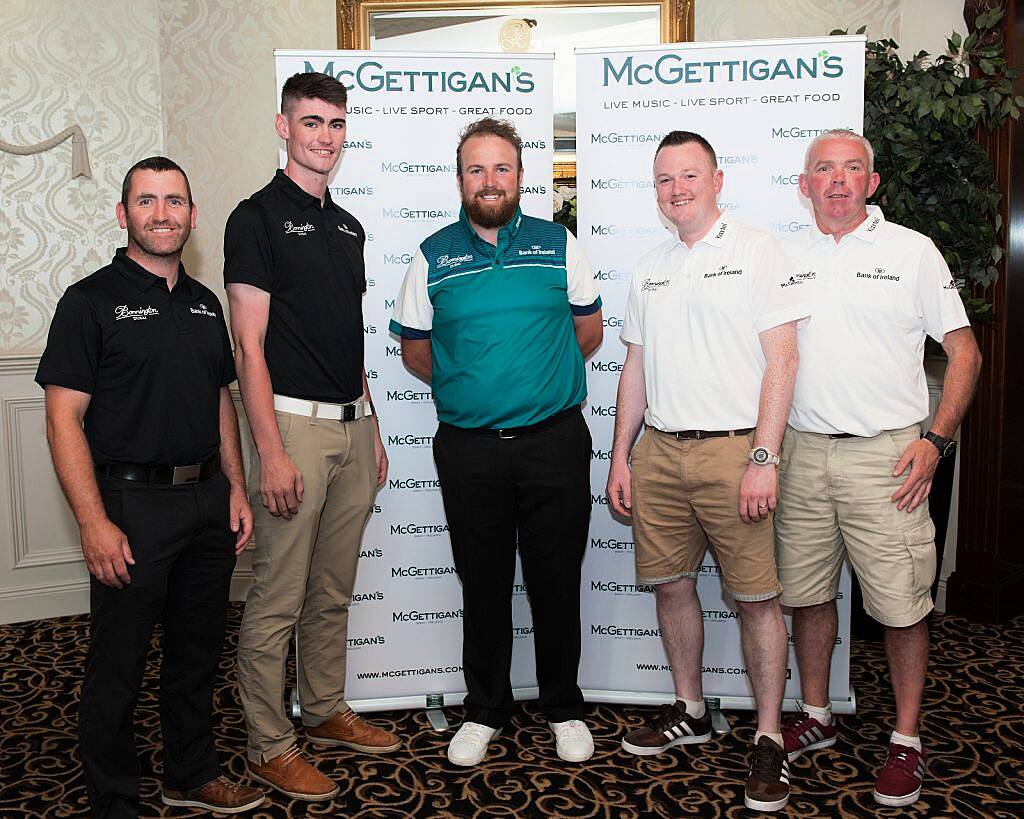 Patrick Dunleavy , Dermot Dunleavy ( Letterkenny Competition Winners ), Shane Lowry , Alan O’ Brien , John Curran ( Bray Competition Winners )