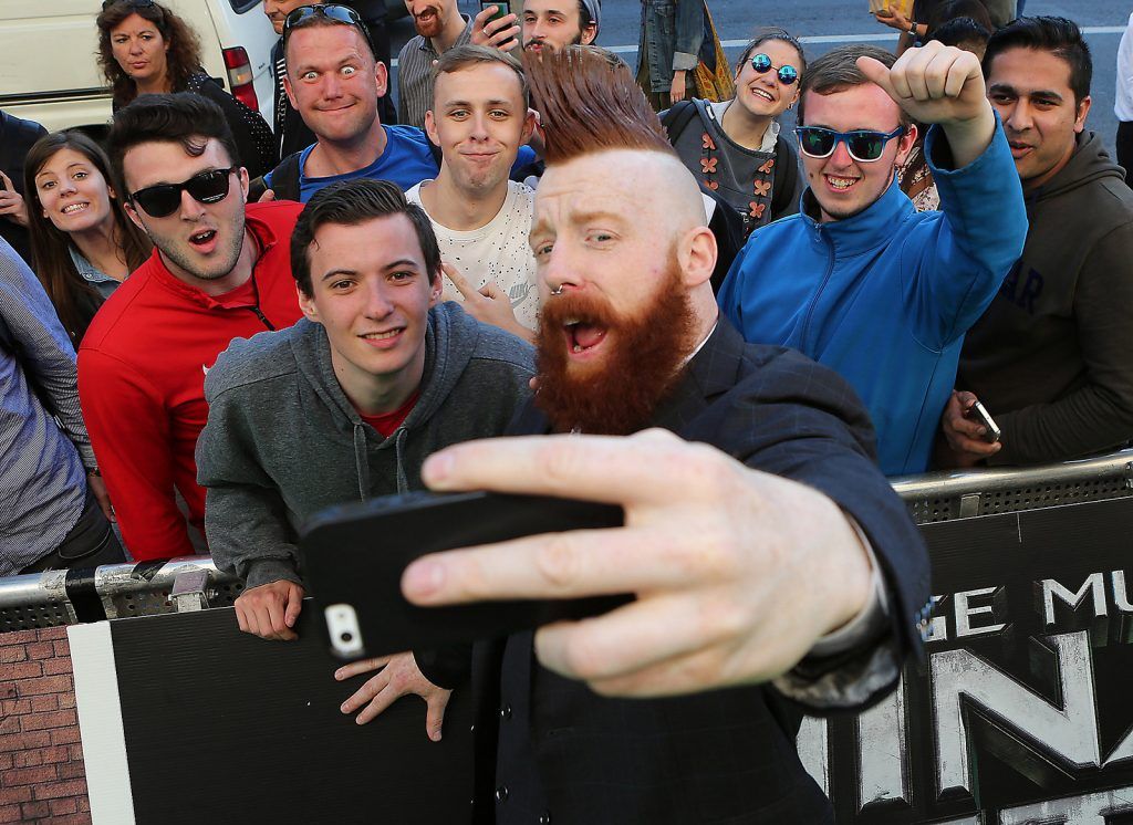 Stephen Farrelly (Rocksteady)  who is best known to his fans worldwide as WWE Superstar "Sheamus,"who acts in the film tonight at the Irish premiere of Teenage Mutant Ninja Turtles: Out of the Shadows at the Savoy Cinema,Dublin

Pictures:Brian McEvoy