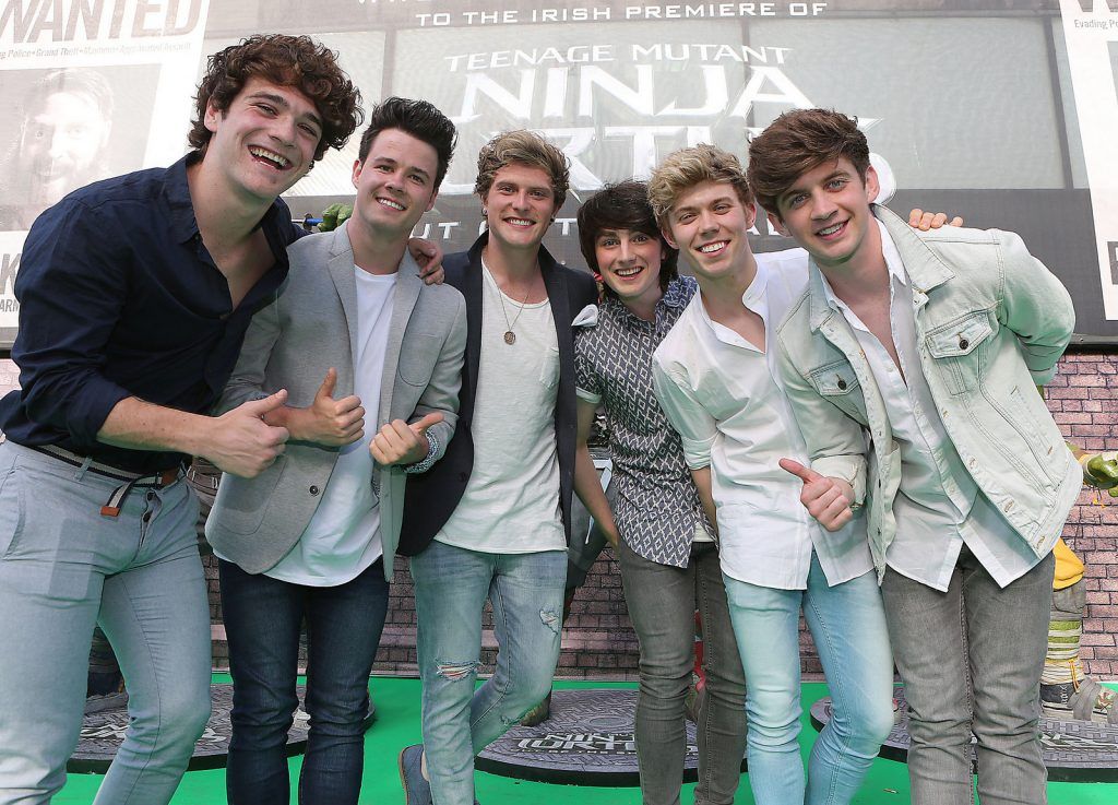 Boyband Hometown tonight at the Irish premiere of Teenage Mutant Ninja Turtles: Out of the Shadows at the Savoy Cinema,Dublin..Pictures:Brian McEvoy