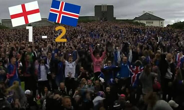 Iceland celebrating last night's Euros win WILL make you cry