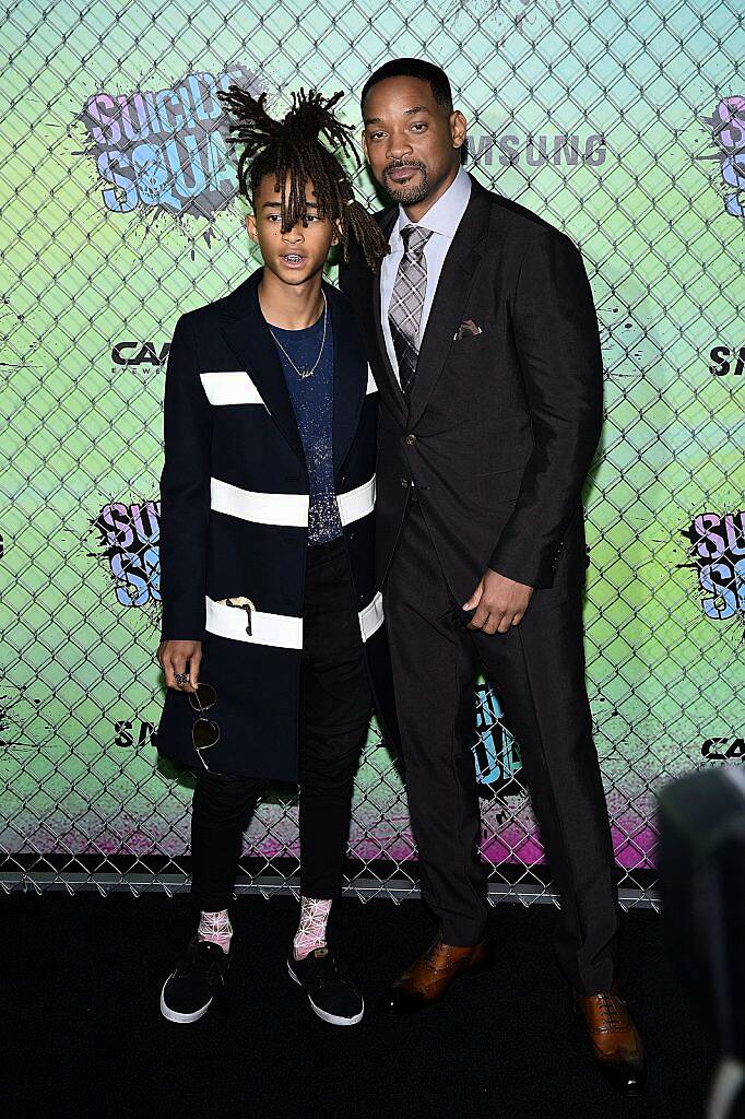 Actors Jaden Smith and Will Smith attend the Suicide Squad premiere sponsored by Carrera at Beacon Theatre on August 1, 2016 in New York City.  (Photo by Bryan Bedder/Getty Images for Carrera)