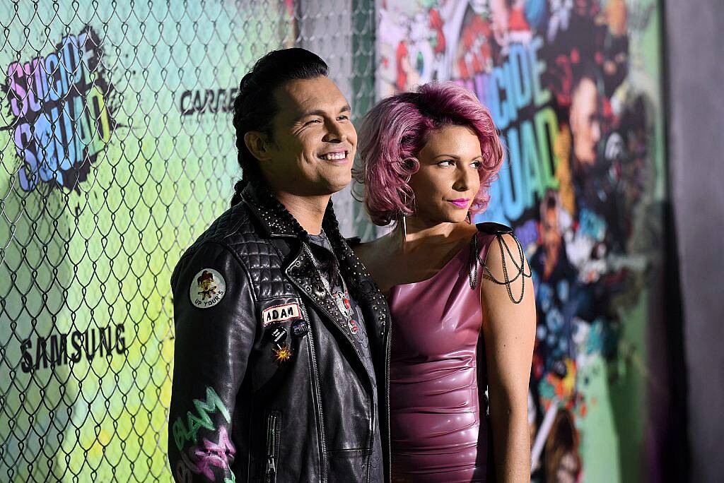 Actor Adam Beach and Summer Tiger attend the Suicide Squad premiere sponsored by Carrera at Beacon Theatre on August 1, 2016 in New York City.  (Photo by Bryan Bedder/Getty Images for Carrera)