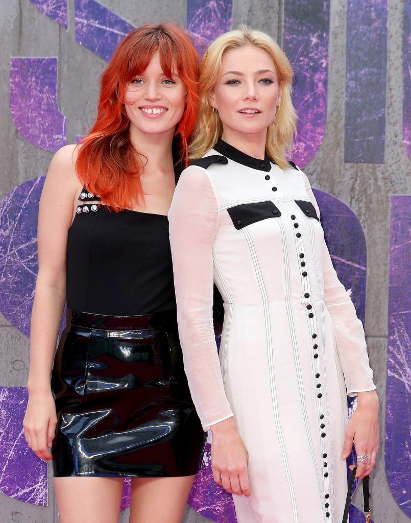 Georgia May Jagger and Clara Paget attend the European Premiere of "Suicide Squad" at the Odeon Leicester Square on August 3, 2016 in London, England.  (Photo by Chris Jackson/Getty Images)