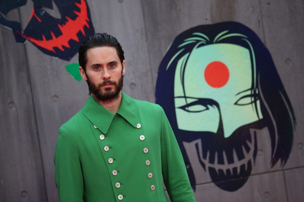 US actor Jared Leto poses as he arrives to attend the European premiere of the film Suicide Squad in central London on August 3, 2016.  / AFP / JUSTIN TALLIS        (Photo credit JUSTIN TALLIS/AFP/Getty Images)
