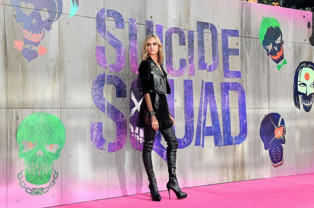 Cara Delevingne attends the Suicide Squad European Premiere sponsored by Carrera on August 3, 2016 in London, England.  (Photo by Stuart C. Wilson/Getty Images for carrera)