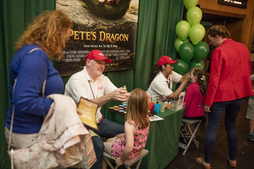Facepainting at the Irish Premiere of Disney's Pete's Dragon in the Savoy Cinema, Dublin, 07/08/16 (Photo by Arthur Carron)