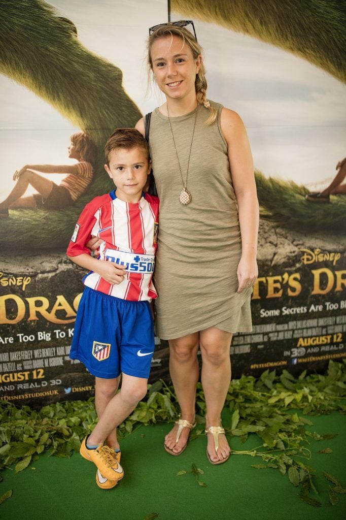 Alison Scully, Drumcondra and son Ryan, age 7 at the Irish Premiere of Disney's Pete's Dragon in the Savoy Cinema, Dublin, 07/08/16 (Photo by Arthur Carron)