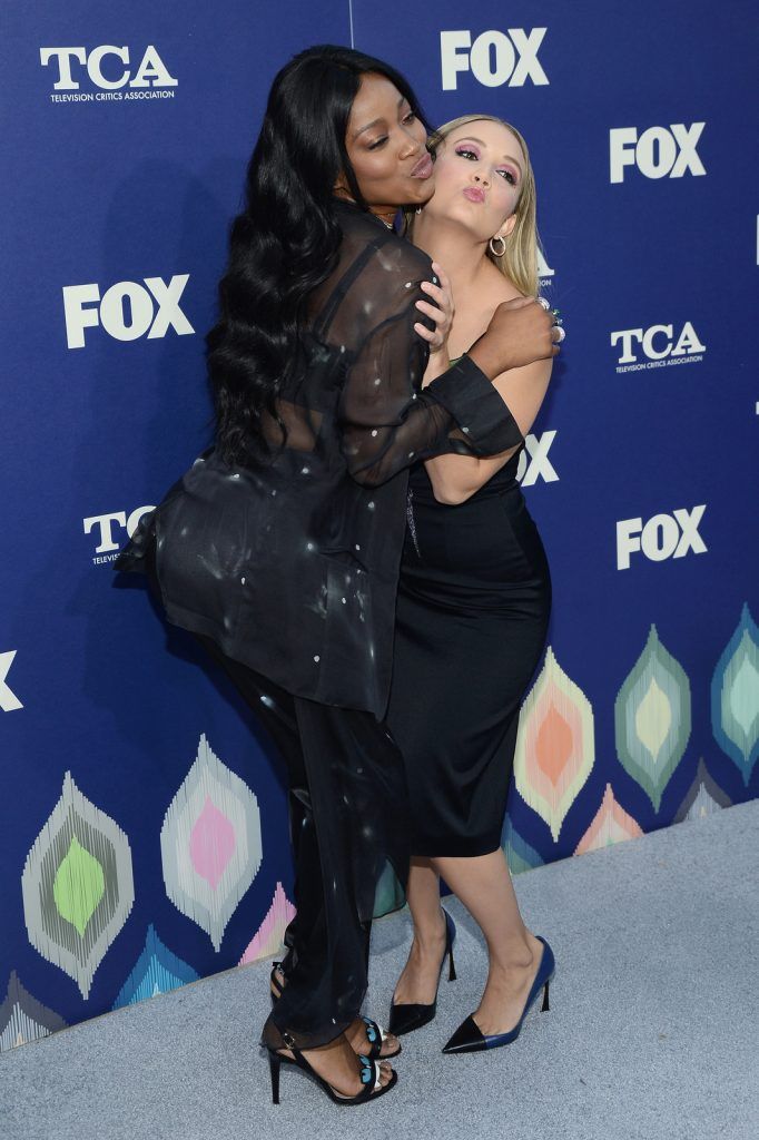 (L-R) Actors Keke Palmer and Billie Lourd attend the FOX Summer TCA Press Tour on August 8, 2016 in Los Angeles, California.  (Photo by Matt Winkelmeyer/Getty Images)