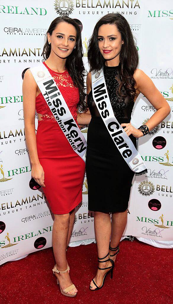 NIamh Enright and Lauren Guilfoyle at the launch of Miss Ireland 2016 in association with Bellamianta Tan at Lillies Bordello,Dublin.Pictures Brian McEvoy.