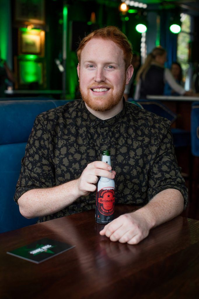 Gavin James pictured at the exclusive launch of the ‘Heineken Star Series’, a series of bespoke bottle designs created by Heineken in The Ivy, Parliament Street. (Photo by Anthony Woods)