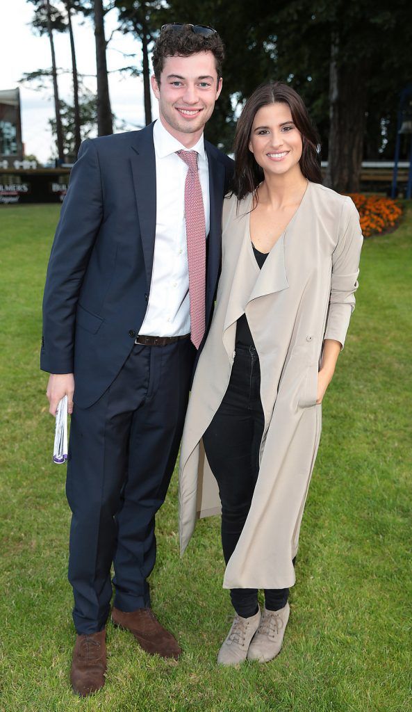 Christian Dodd and Anna Marie Crotty at the final of The Beacon Hotel's  Dare to be Different Best Dressed Competition at The Leopardstown Evening Race meeting. (Photo by Brian McEvoy)