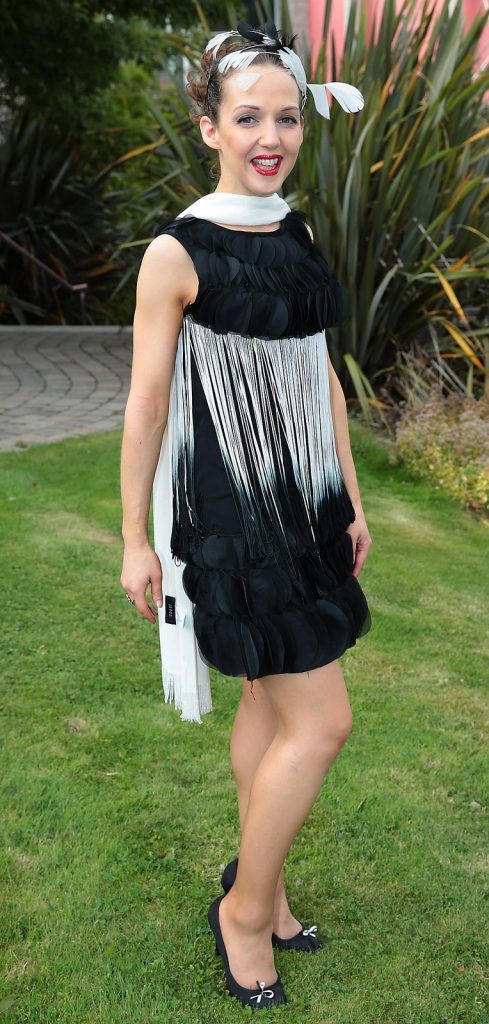 Finalist Tara Killeen at the final of The Beacon Hotel's  Dare to be Different Best Dressed Competition at The Leopardstown Evening Race meeting. (Photo by Brian McEvoy)