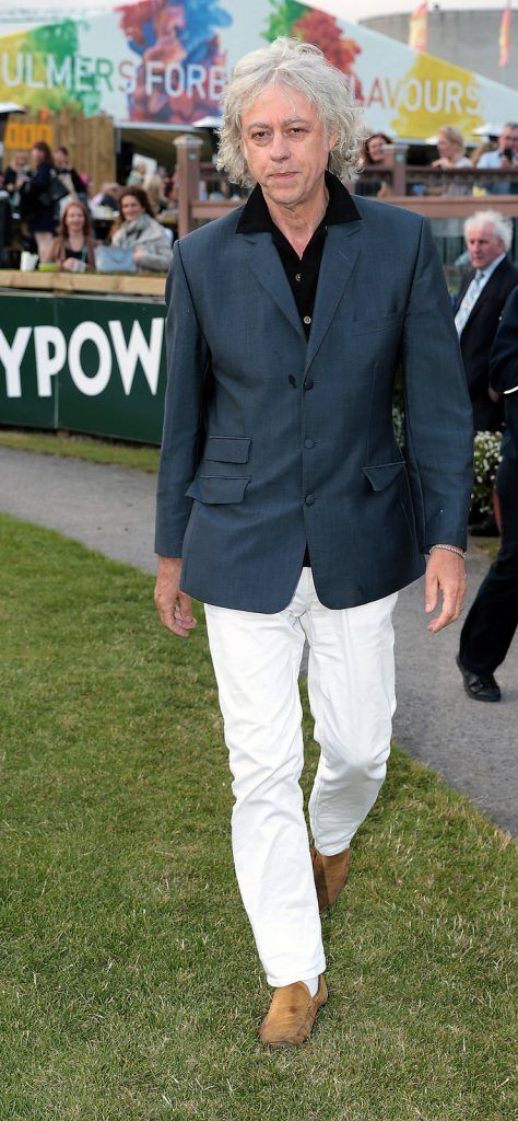 Bob Geldof at the final of The Beacon Hotel's  Dare to be Different Best Dressed Competition at The Leopardstown Evening Race meeting. (Photo by Brian McEvoy)